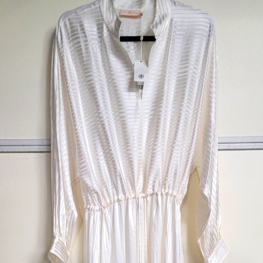 Tory Burch Embroidered Drawstring Dress size Xl